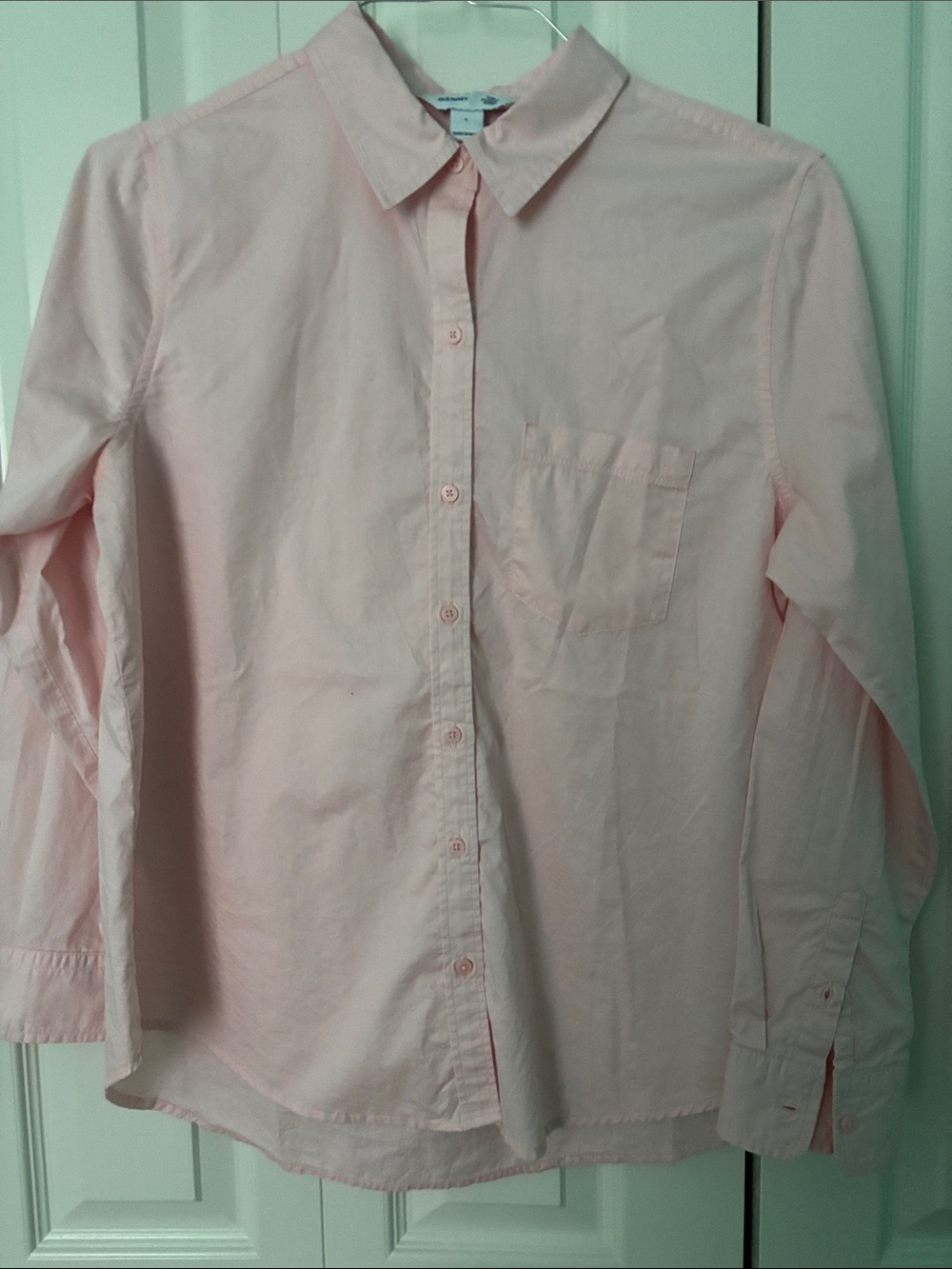 Old Navy Soft Pink Classic Button-Up Shirt Size Large